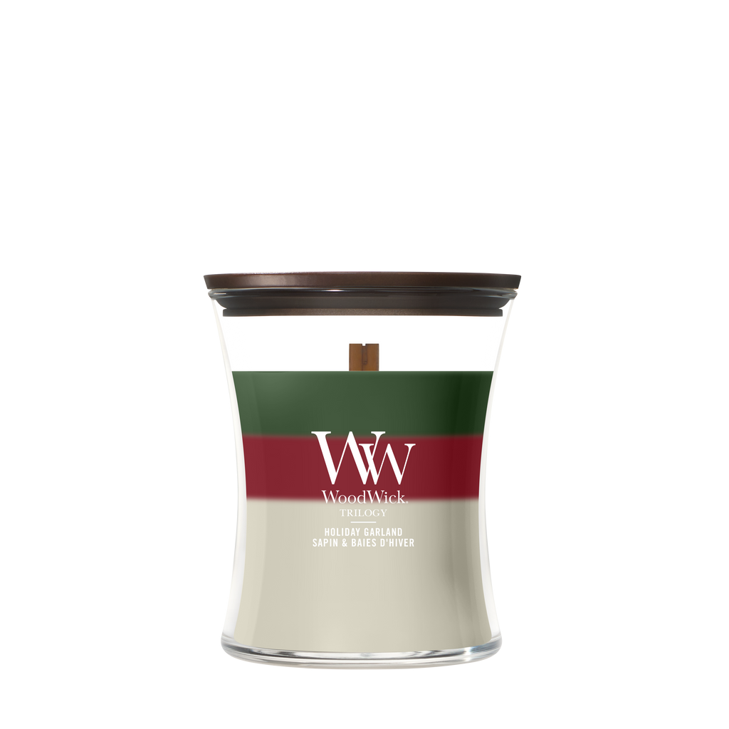 WoodWick - Trilogy Holiday Garland - Medium Geurkaars