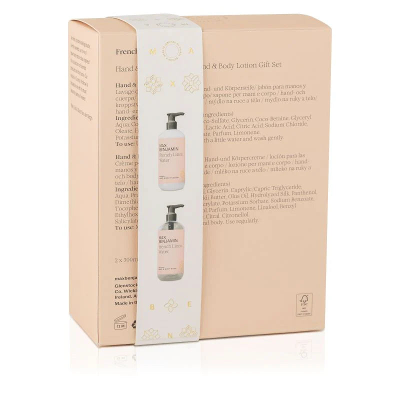 Max Benjamin - Hand & Body Cadeauset - French Linen Water