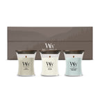 WoodWick - Deluxe Cadeauset - 3 Mini Geurkaarsen - Houtig