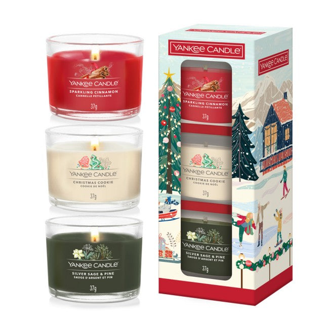 Yankee Candle - Apres Ski Collection - 3 Filled Votive - Kerst Cadeauset