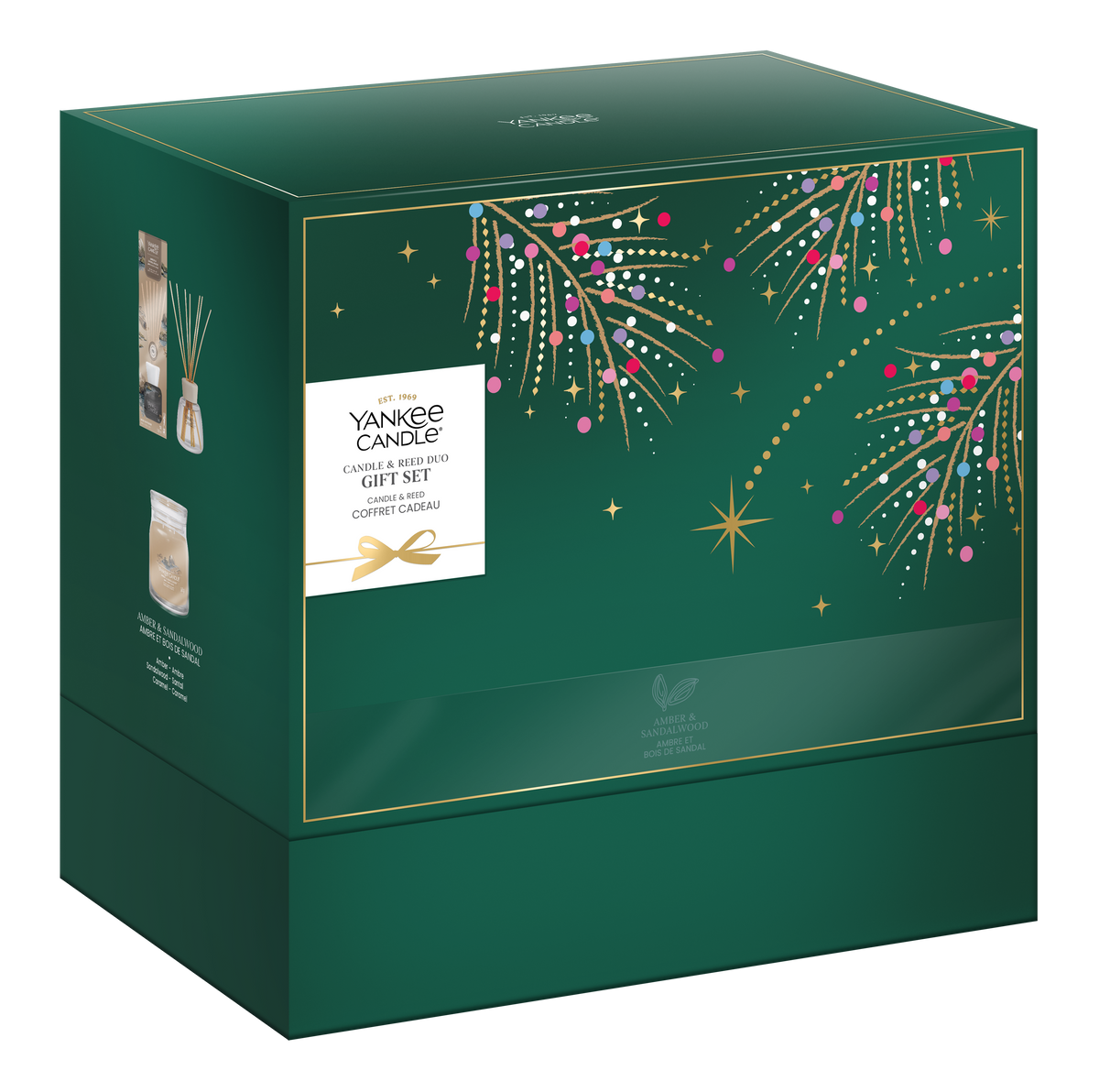 Yankee Candle - Gifted Moments - 1 Medium Jar & Geurstokjes - Kerst Cadeauset