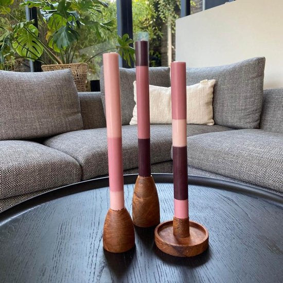 Originalhome - Dinerkaars Gelaagd - Dusty Rose - 3 stuks