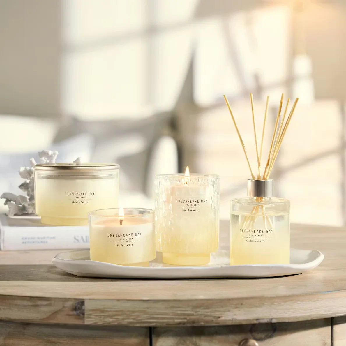 Chesapeake Bay - Golden Waves - 3-Wick Geurkaars