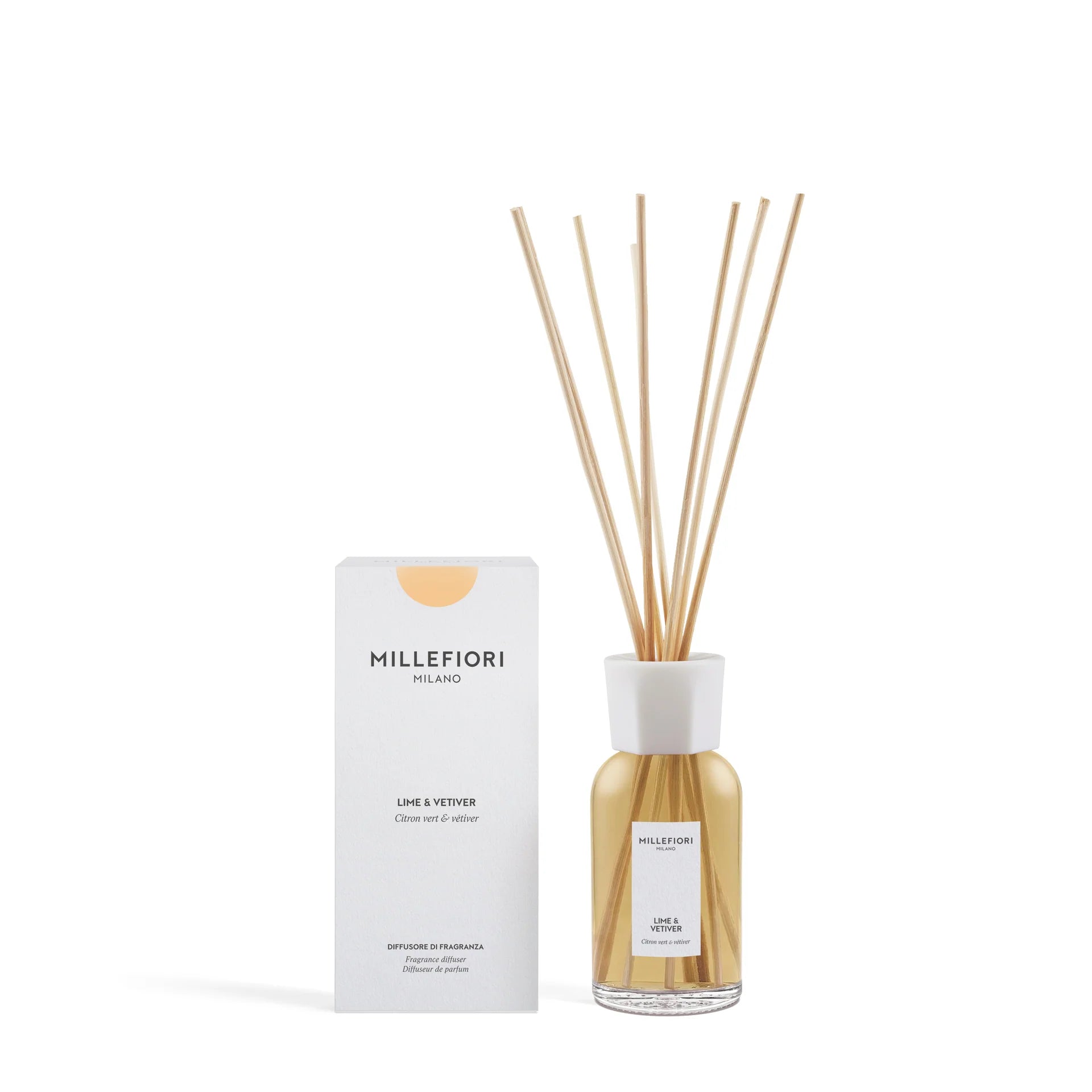 Millefiori Milano - Geurstokjes 250 ml - Lime & Vetiver