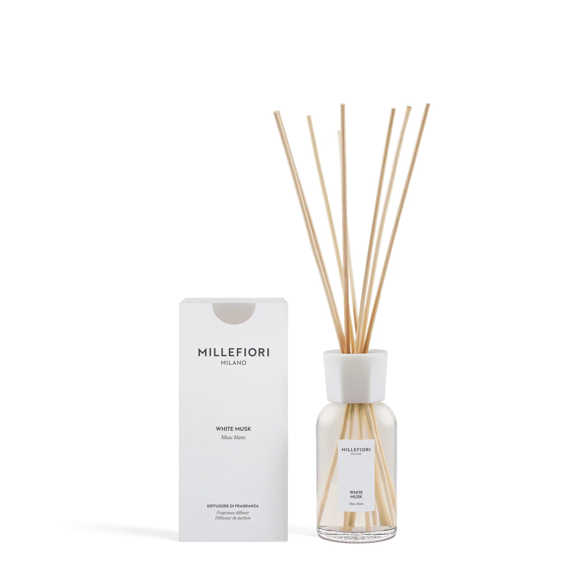 Millefiori Milano - Geurstokjes 250 ml - White Musk