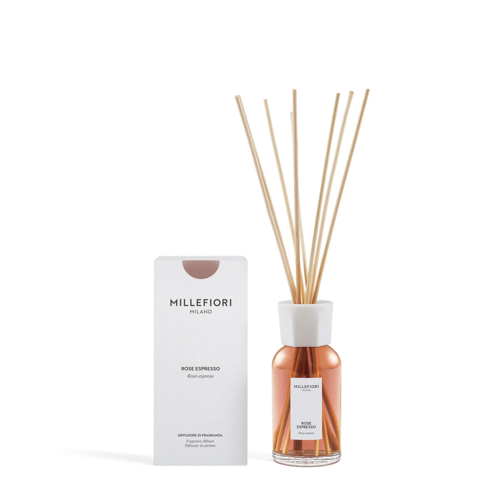 Millefiori Milano - Geurstokjes 250 ml - Rose Espresso