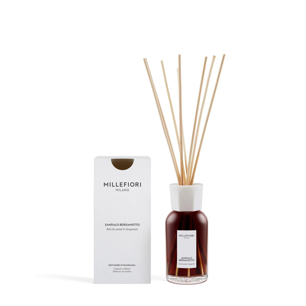 Millefiori Milano - Geurstokjes 250 ml - Sandalo Bergamotto
