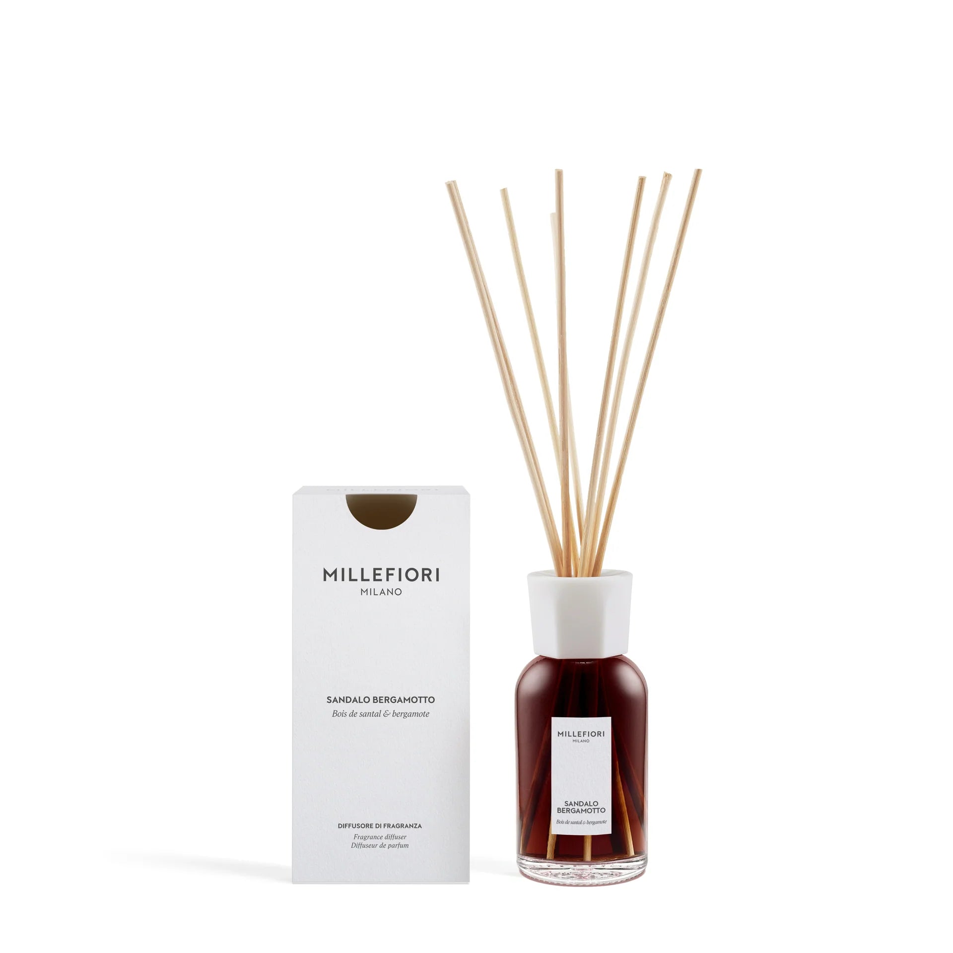 Millefiori Milano - Geurstokjes 250 ml - Sandalo Bergamotto
