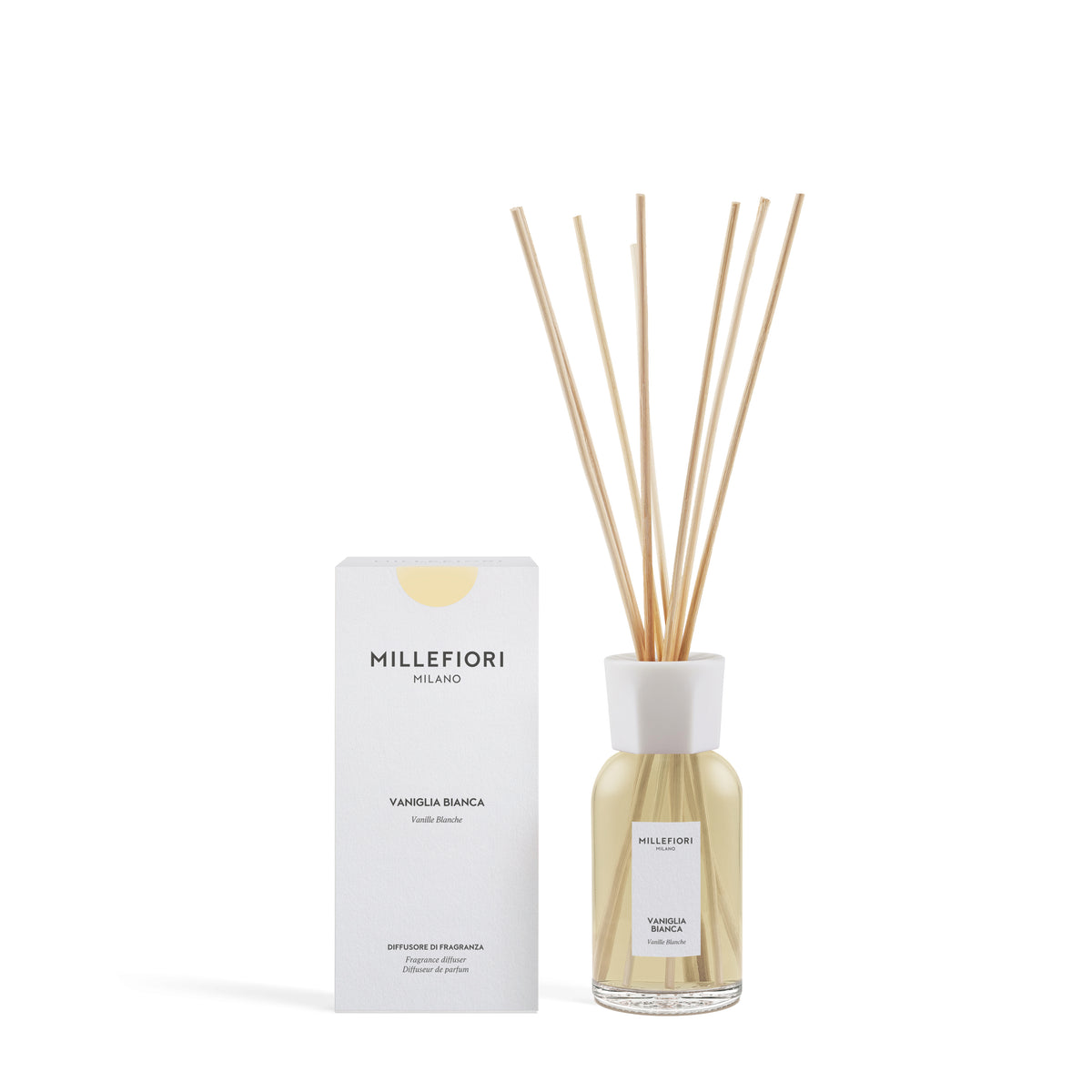 Millefiori Milano - Geurstokjes 250 ml - Vaniglia Bianca