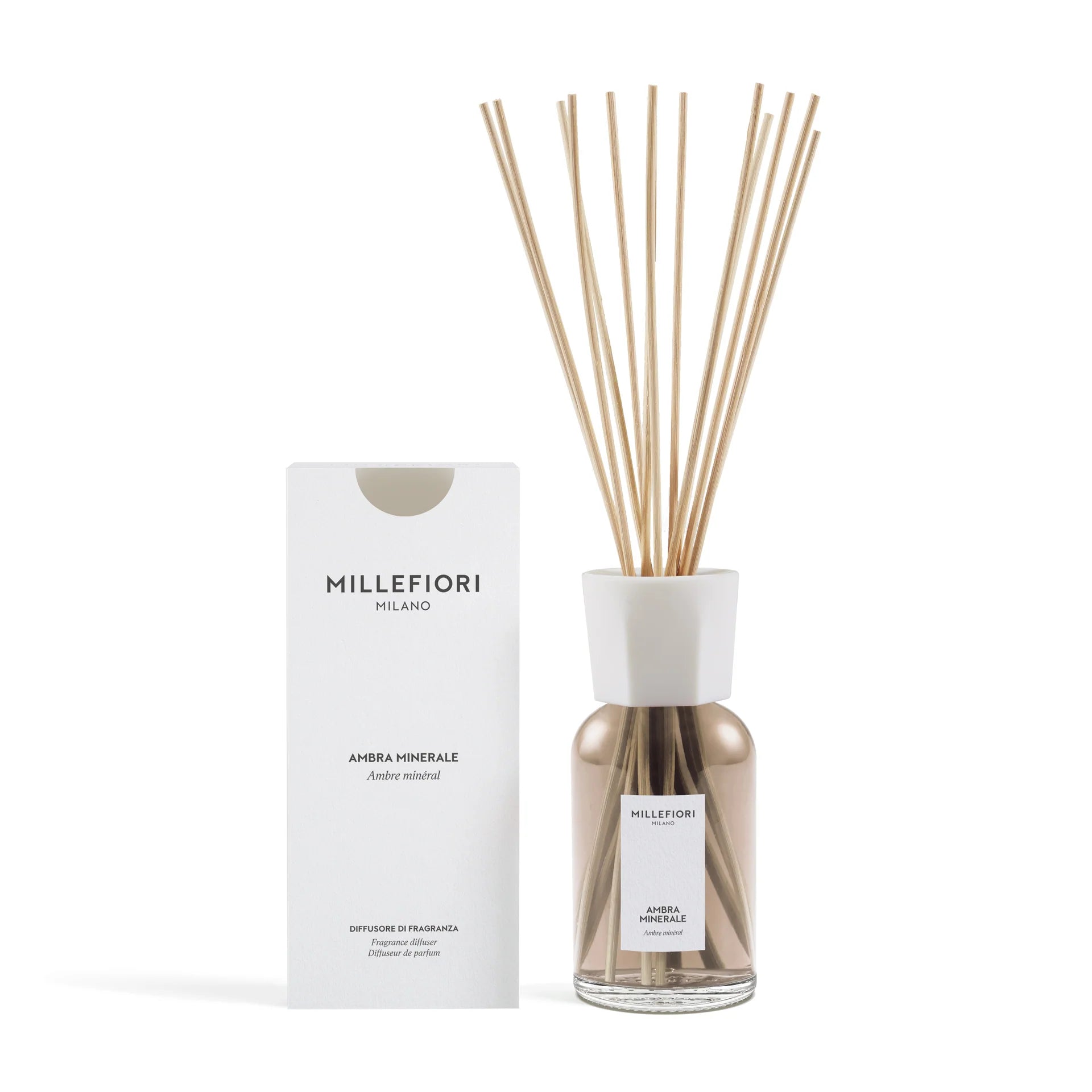 Millefiori Milano - Geurstokjes 500 ml - Ambra Minerale