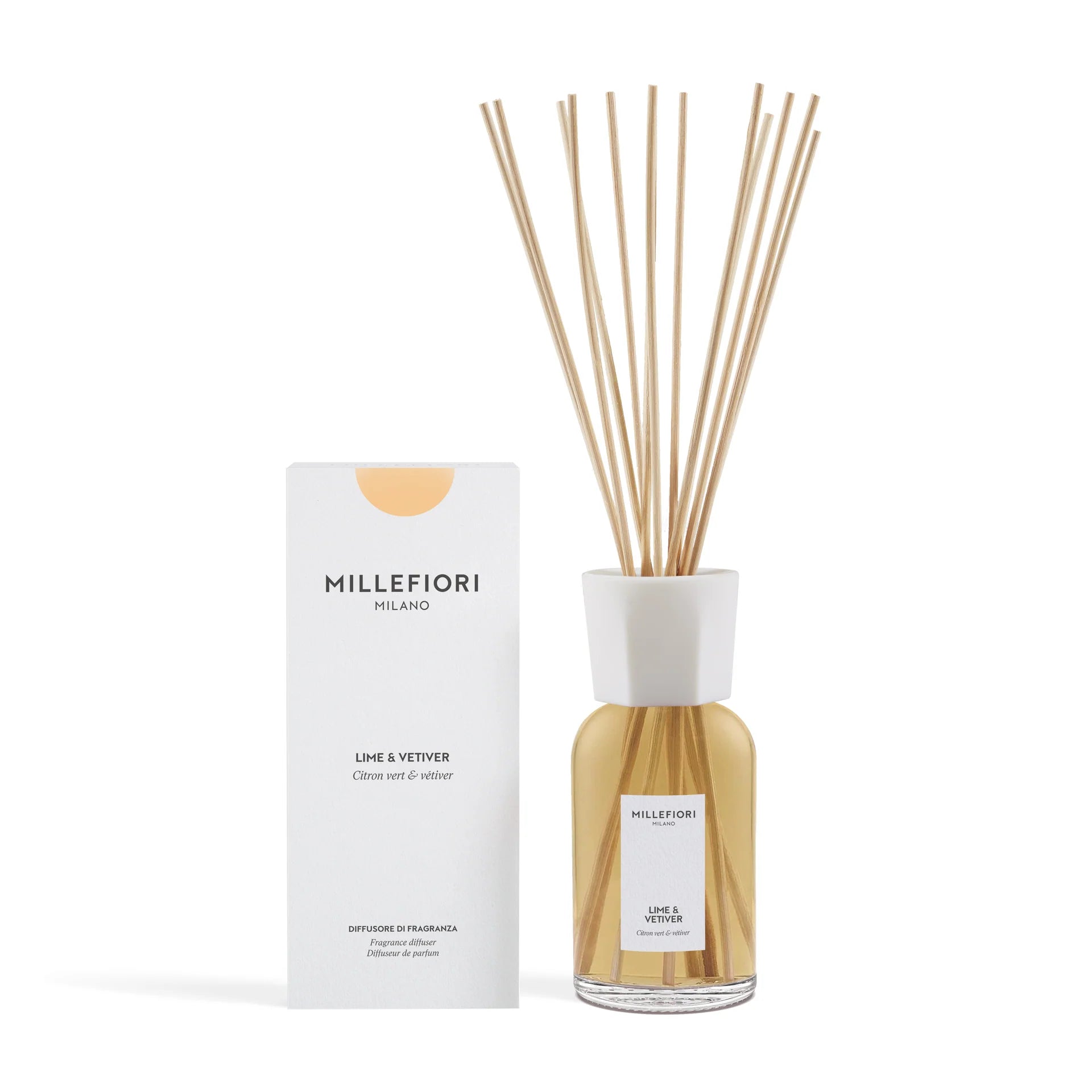 Millefiori Milano - Geurstokjes 500 ml - Lime & Vetiver