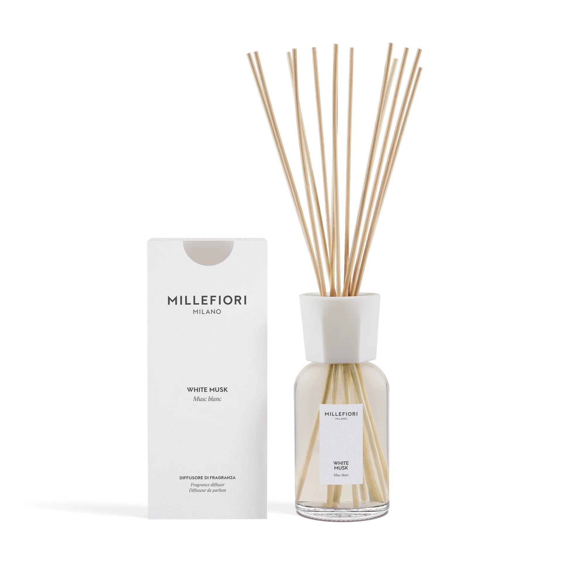 Millefiori Milano - Geurstokjes 500 ml - White Musk