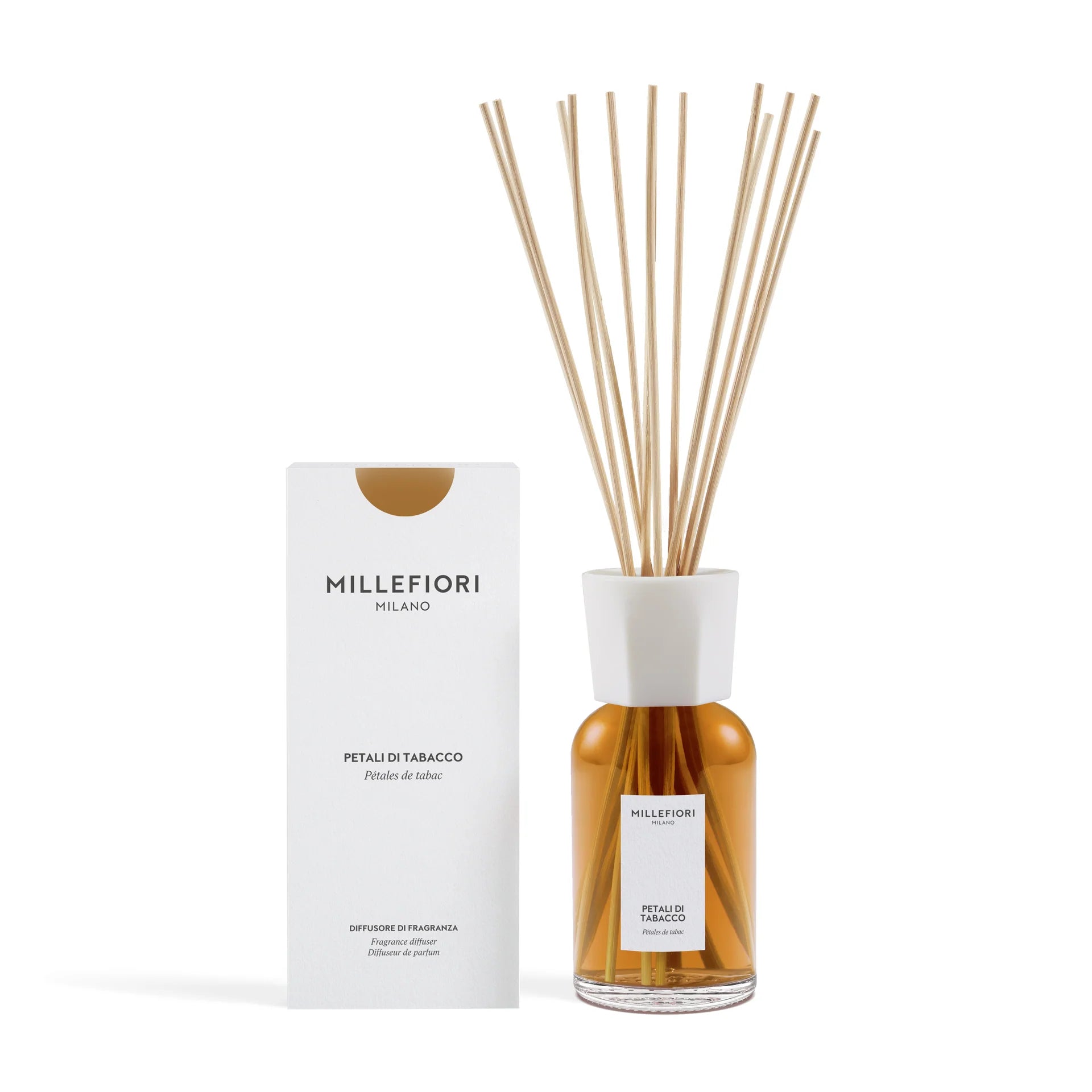 Millefiori Milano - Geurstokjes 500 ml - Petali di Tabacco