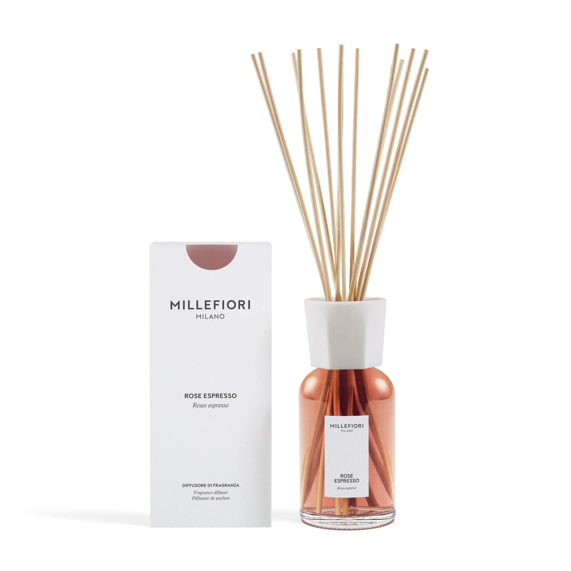Millefiori Milano - Geurstokjes 500 ml - Rose Espresso