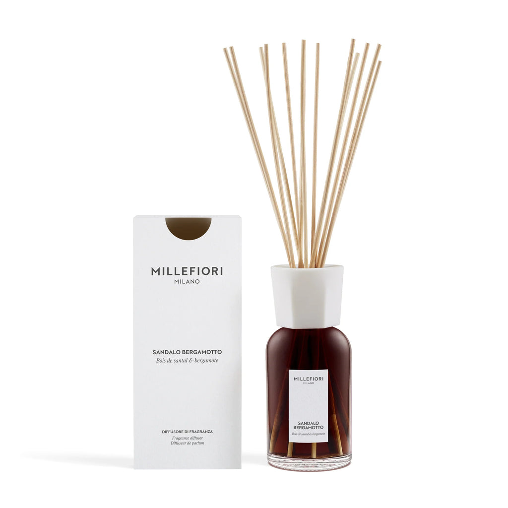 Millefiori Milano - Geurstokjes 500 ml - Sandalo Bergamotto