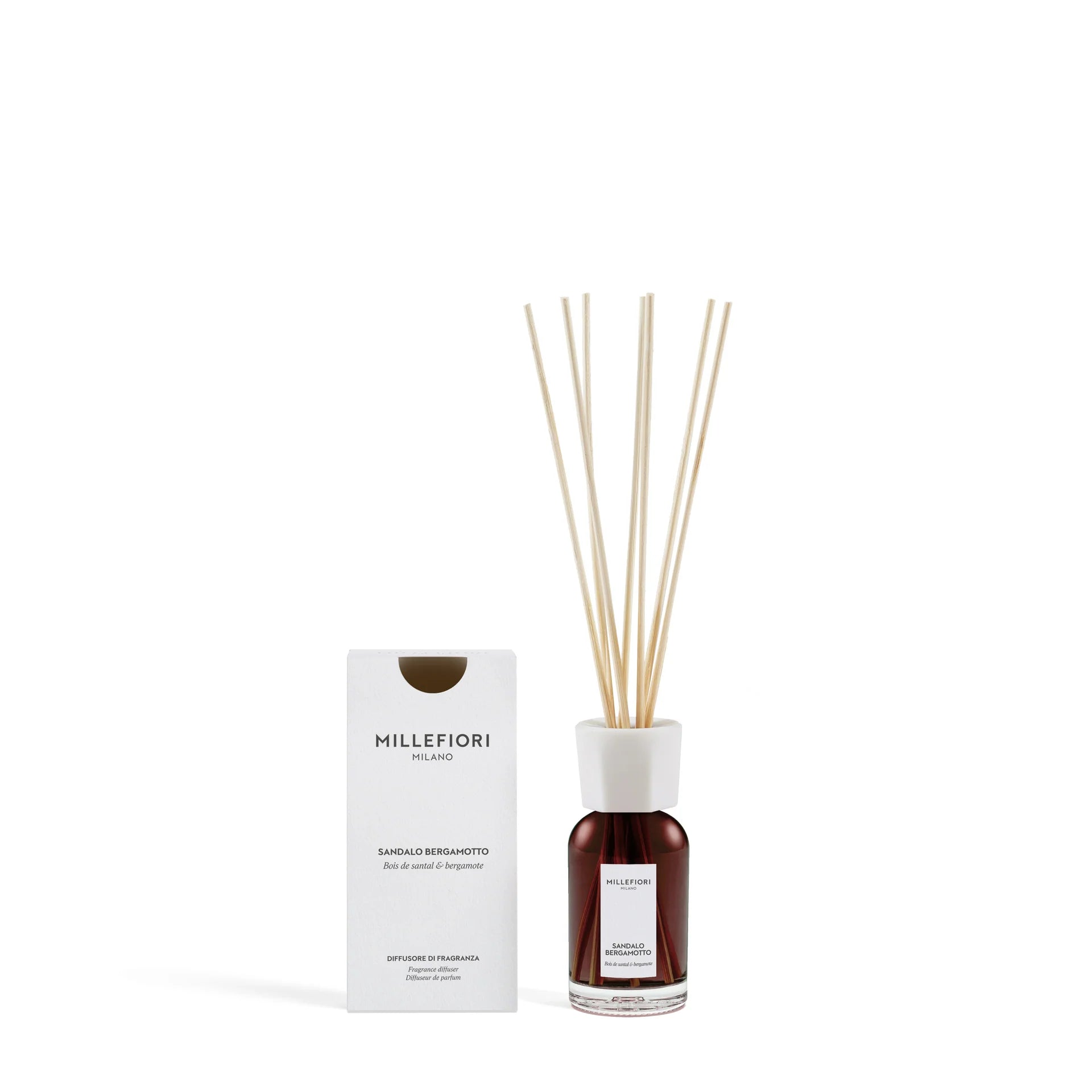 Millefiori Milano - Geurstokjes 100 ml - Sandalo Bergamotto
