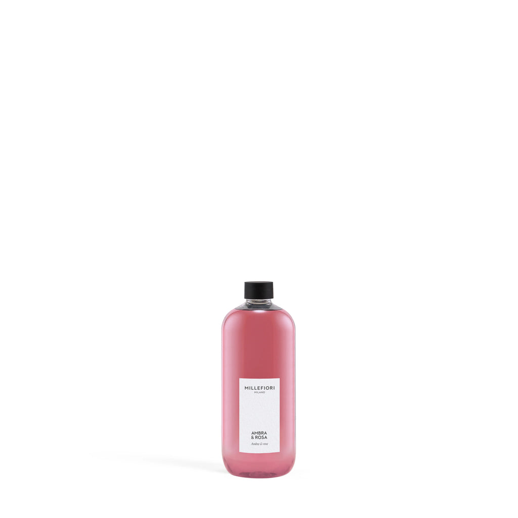 Millefiori Milano - Navulling voor Geurstokjes 500 ml - Ambra & Rosa