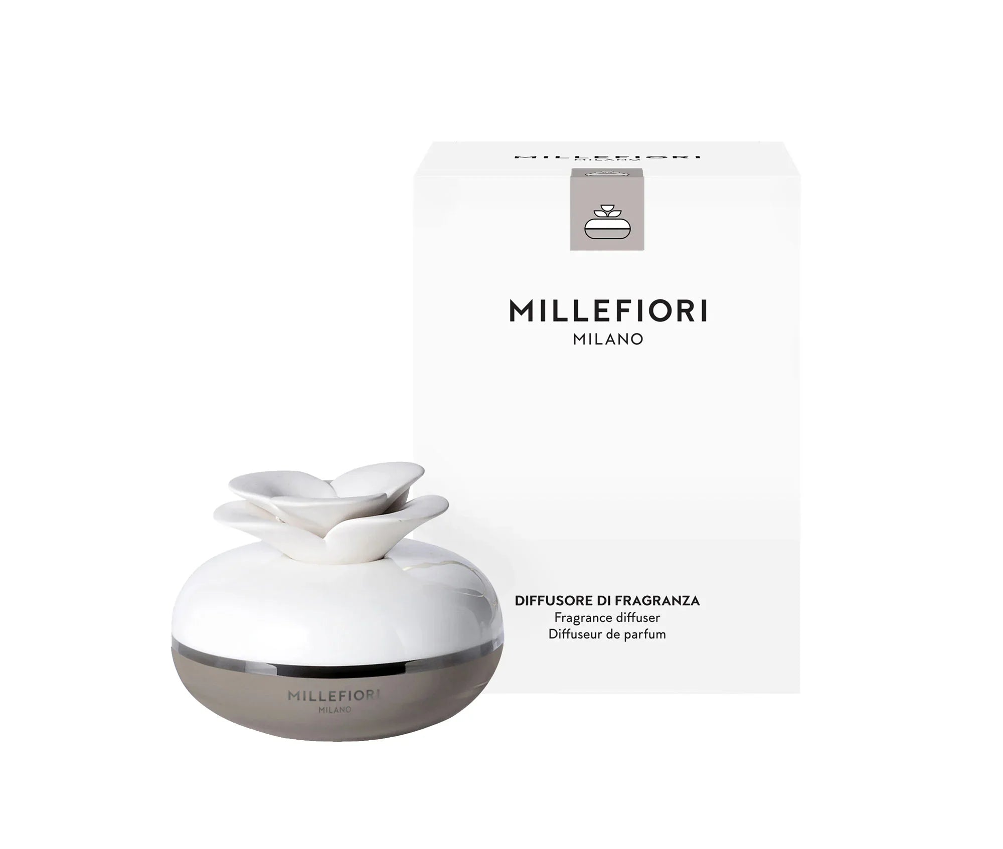Millefiori Milano - Diffuseur Fleur - Gris Tourterelle