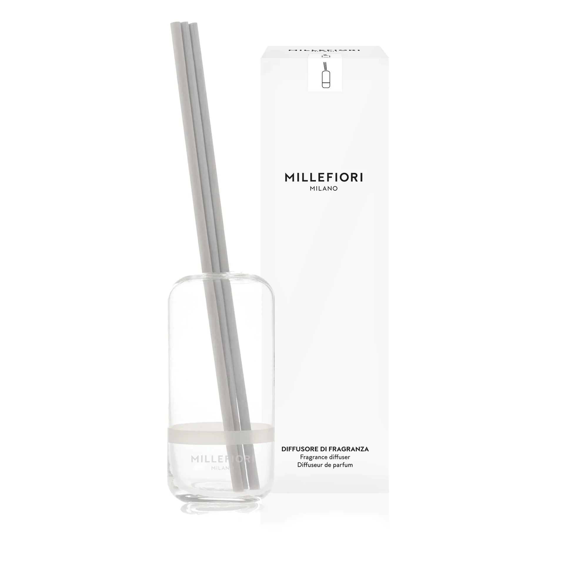 Millefiori Milano - Air Design Geurstokjes Glas Capsule - Wit