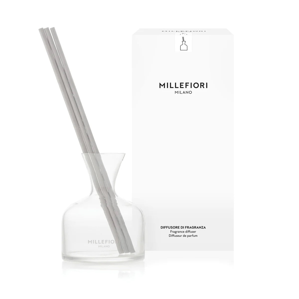 Millefiori Milano - Air Design Geurstokjes Glas Vase - Wit
