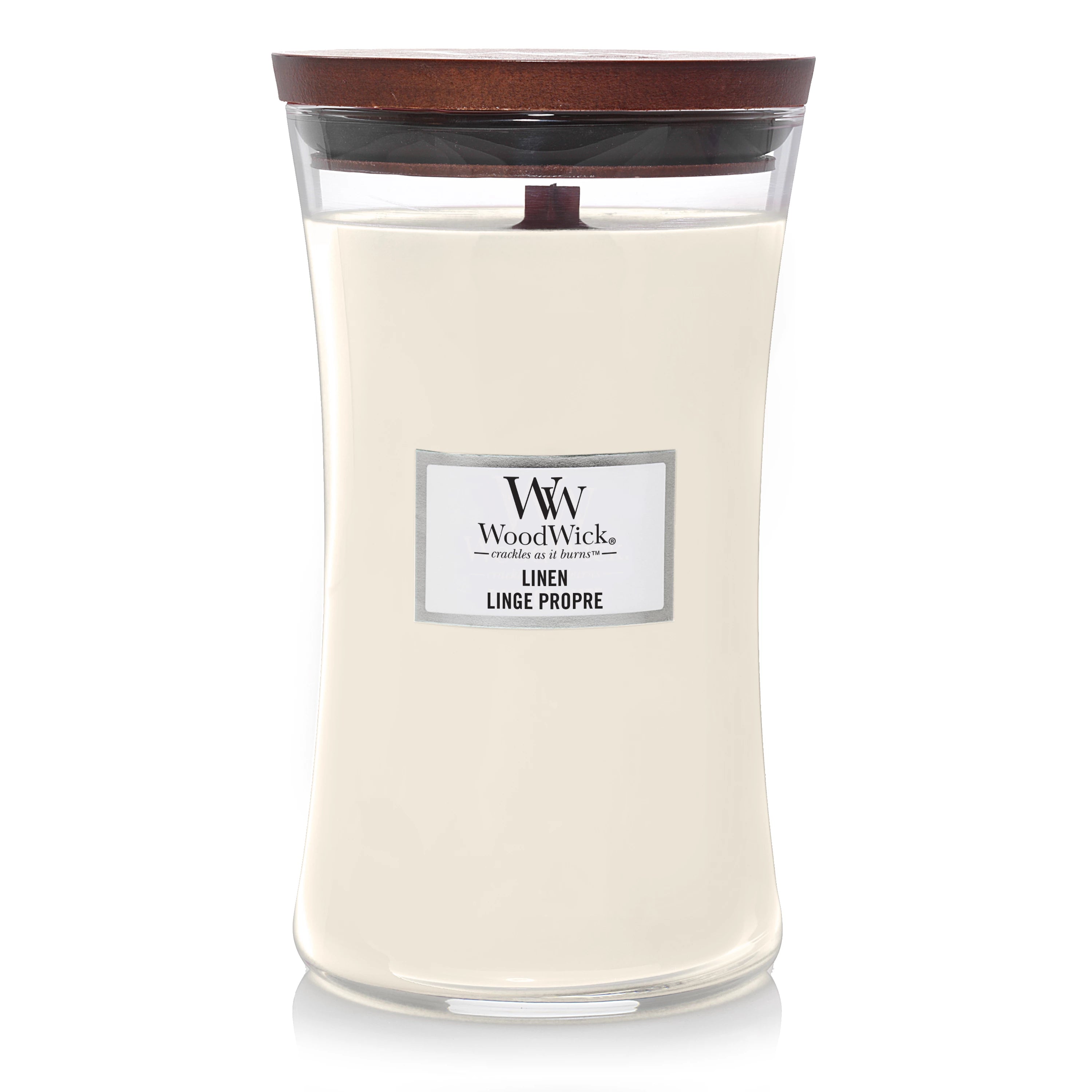 WoodWick - Linen Large Geurkaars