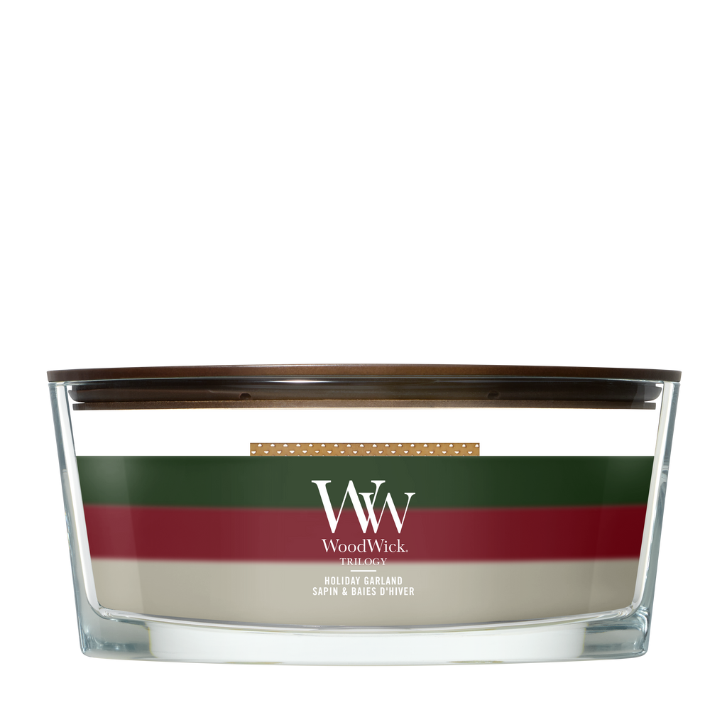 WoodWick - Trilogy Holiday Garland - Ellipse Geurkaars