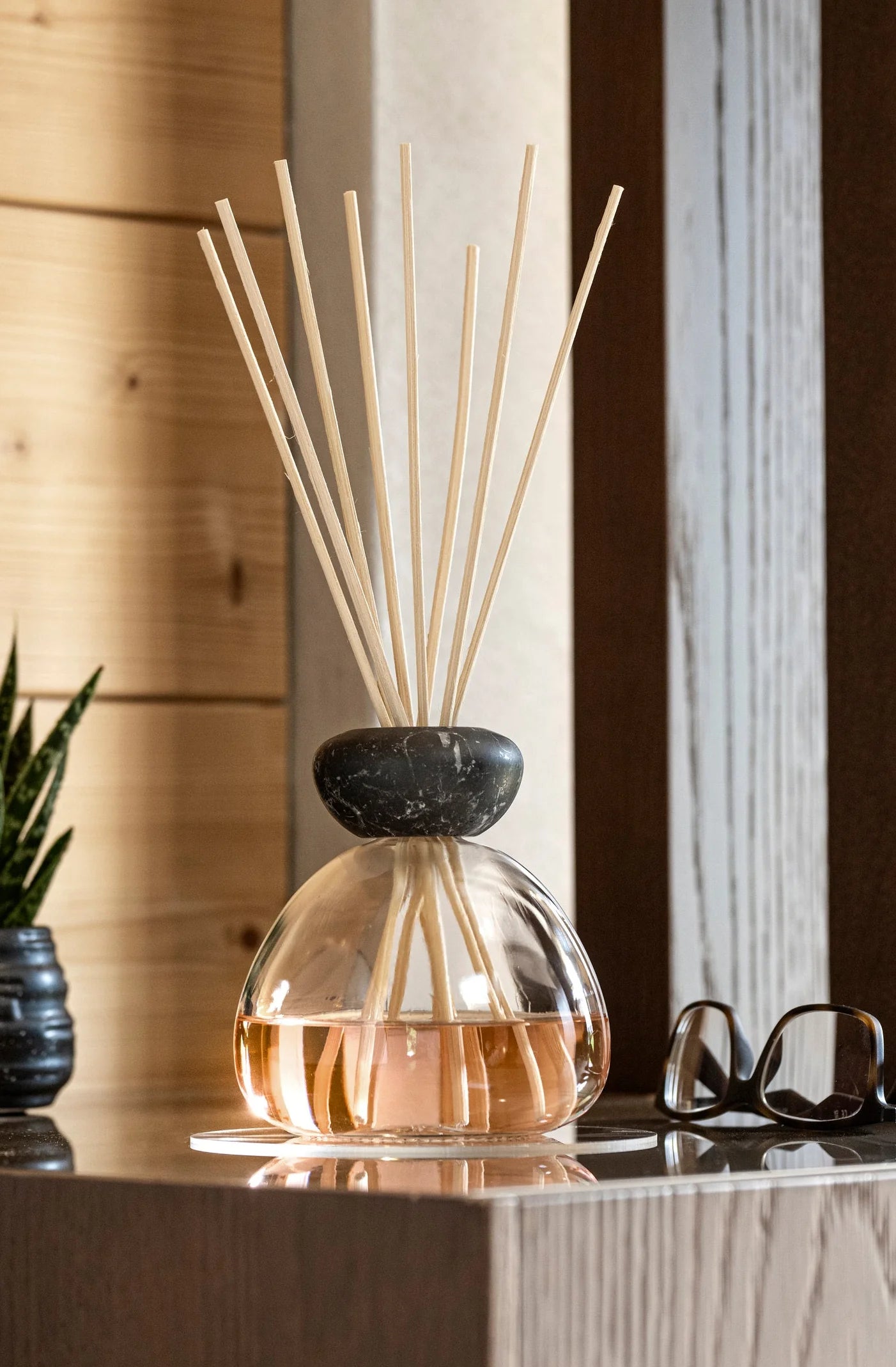 Millefiori Milano - Air Design Verre Transparent Marbre - Bouchon Gris