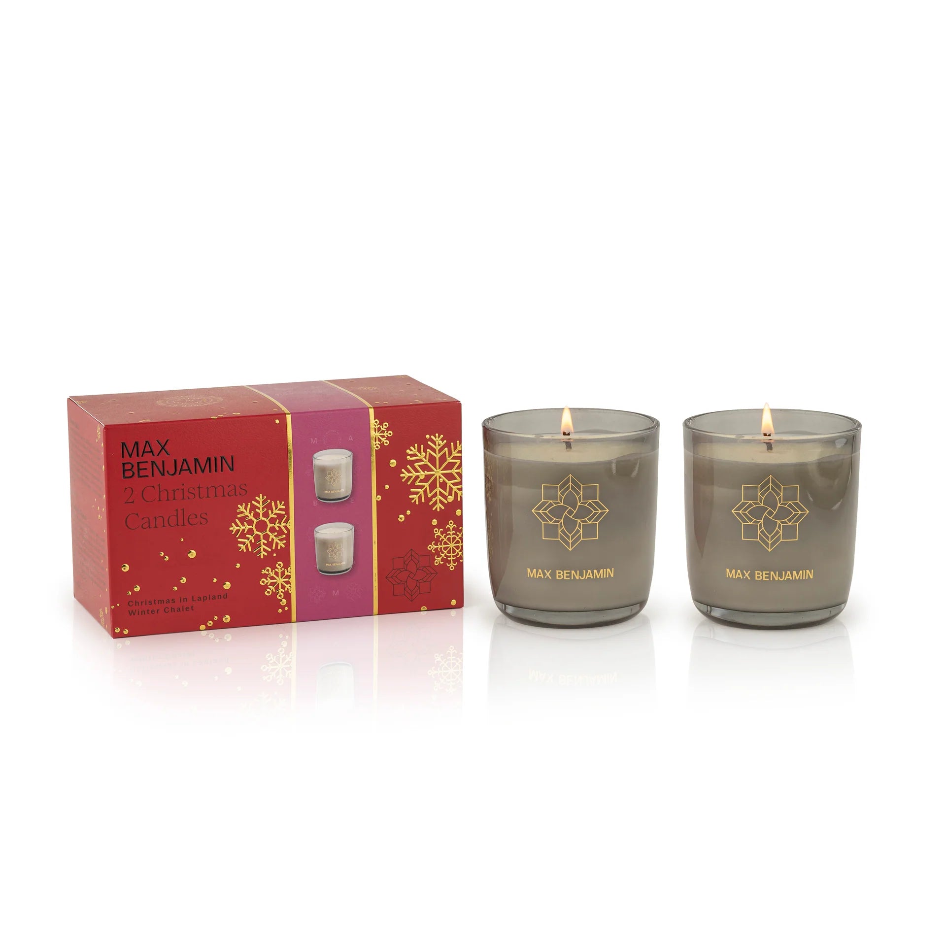 Max Benjamin - 2 Geurkaars Cadeauset - Winter Chalet & Christmas in Lapland