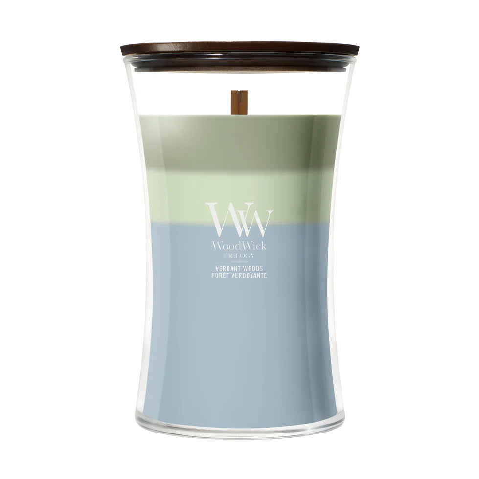 WoodWick - Trilogy Verdant Woods - Large Geurkaars