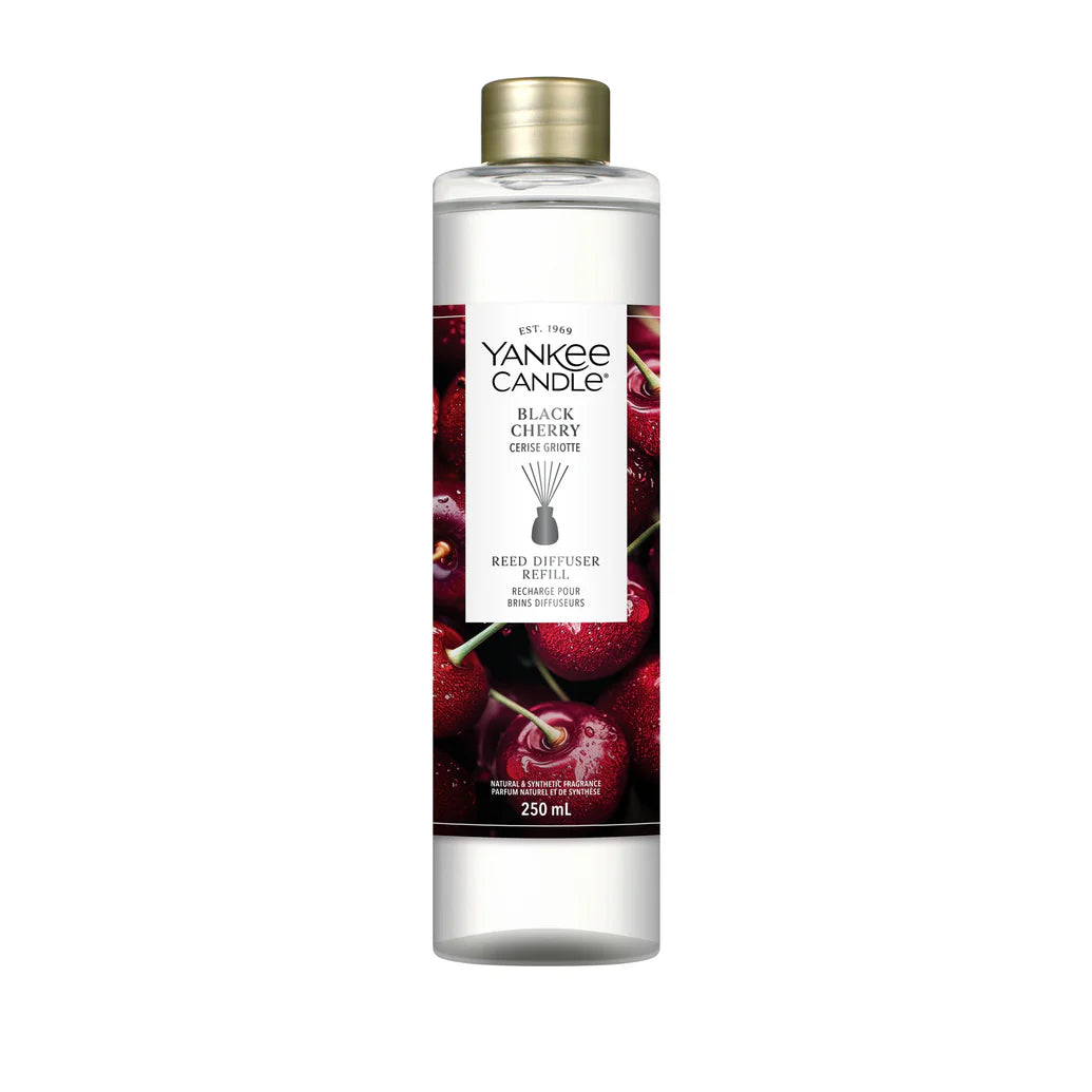 Yankee Candle - Black Cherry - Navulling voor Geurstokjes 250 ml