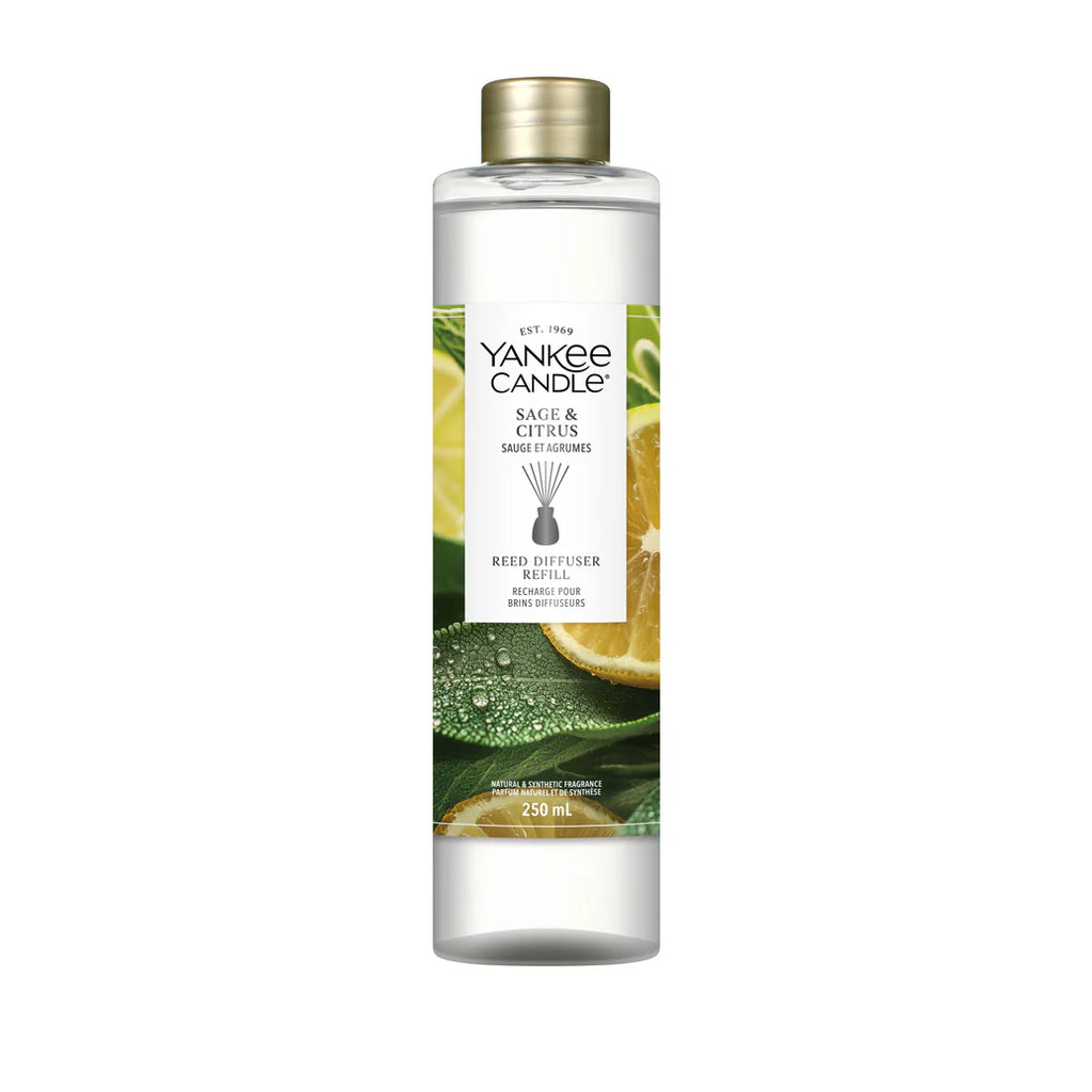 Yankee Candle - Sage & Citrus - Navulling voor Geurstokjes 250 ml