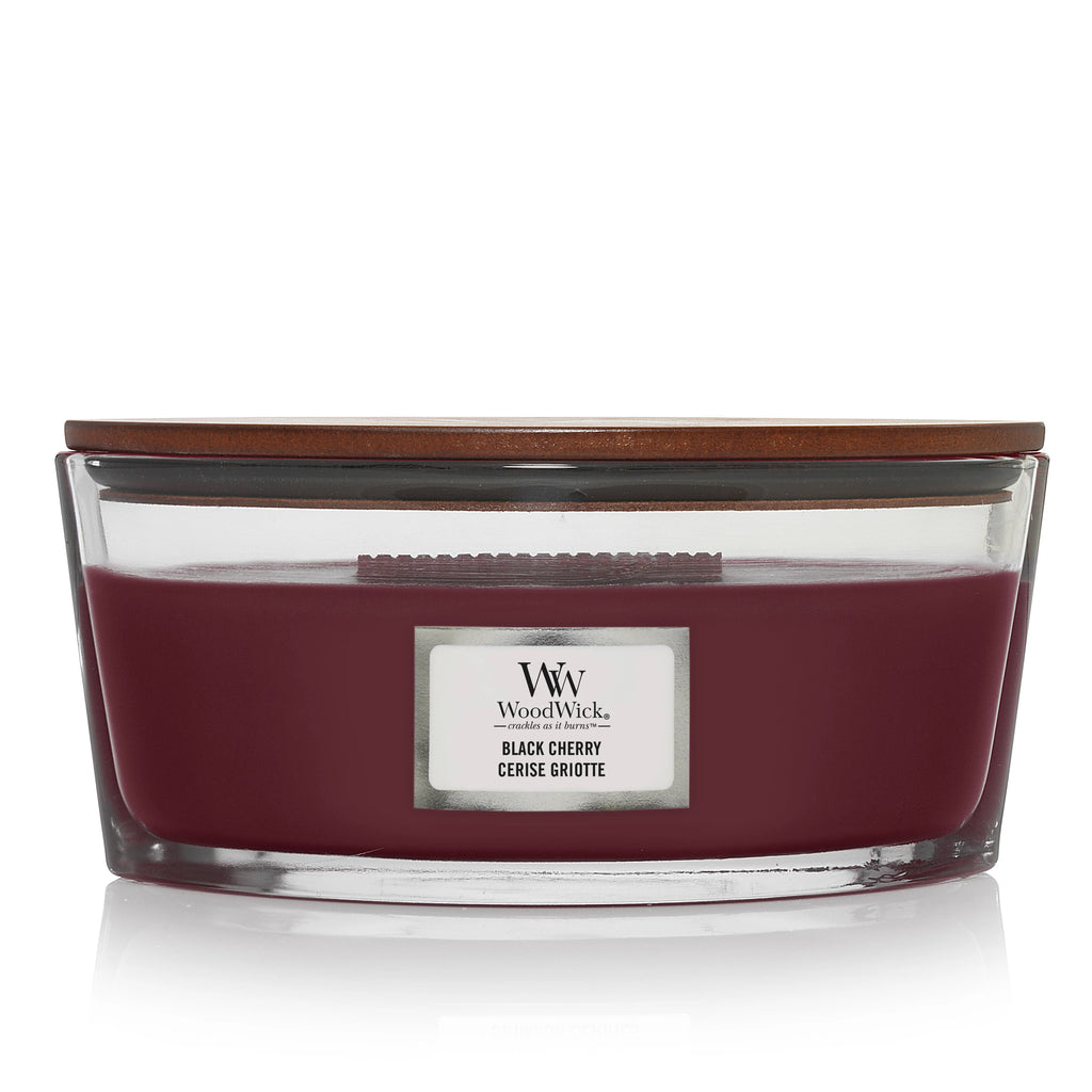 WoodWick - Black Cherry Ellipse Geurkaars