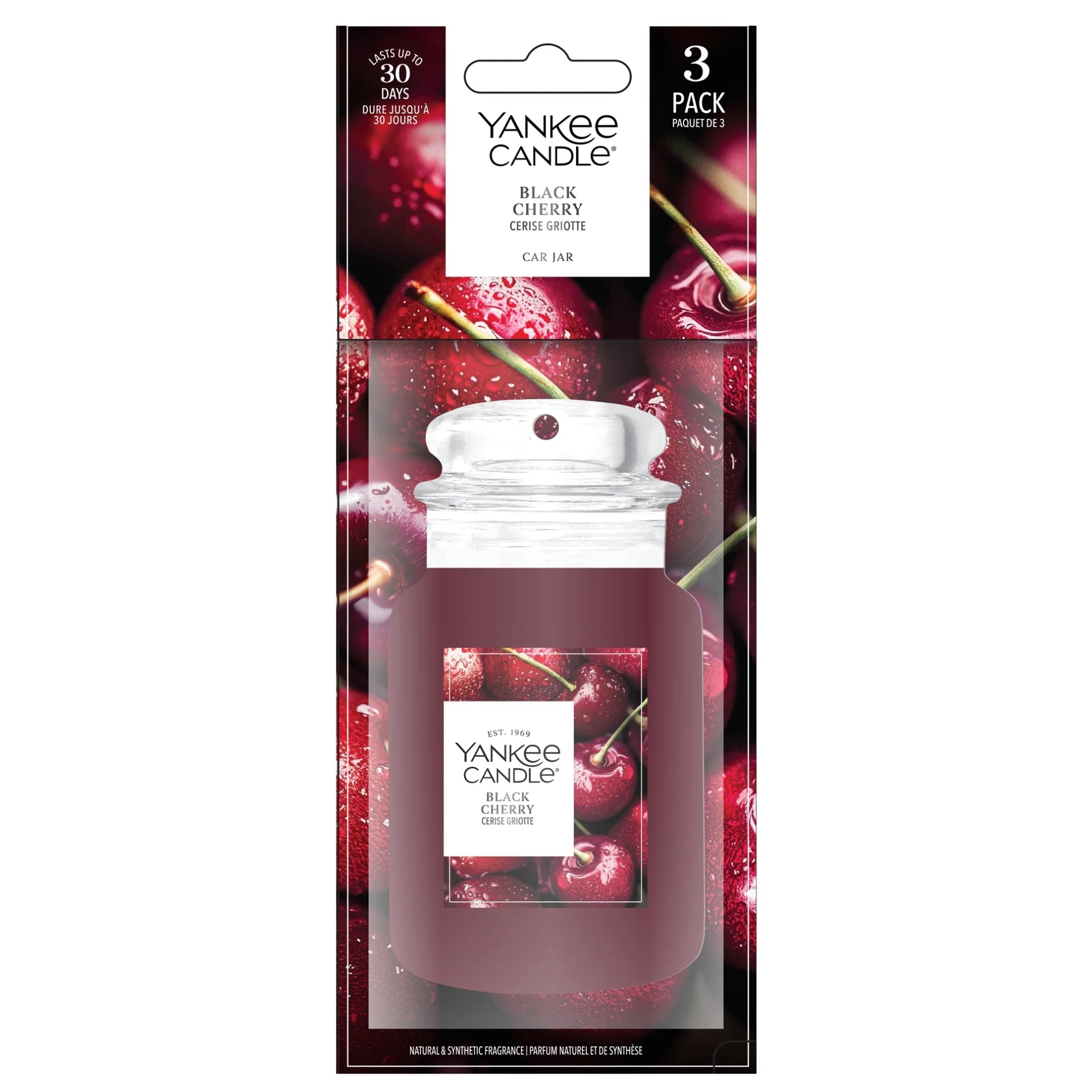 Yankee Candle - Black Cherry - Car Jar 3-Pack