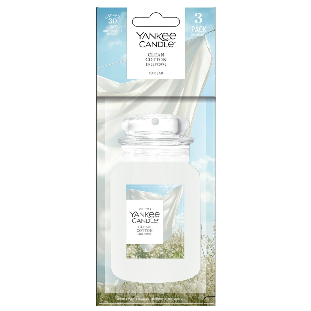 Yankee Candle - Clean Cotton - Car Jar 3-Pack