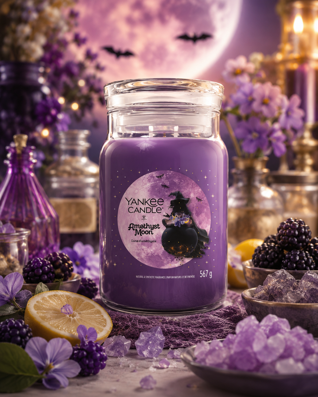 Yankee Candle - Amethyst Moon Large Jar - Halloween Special