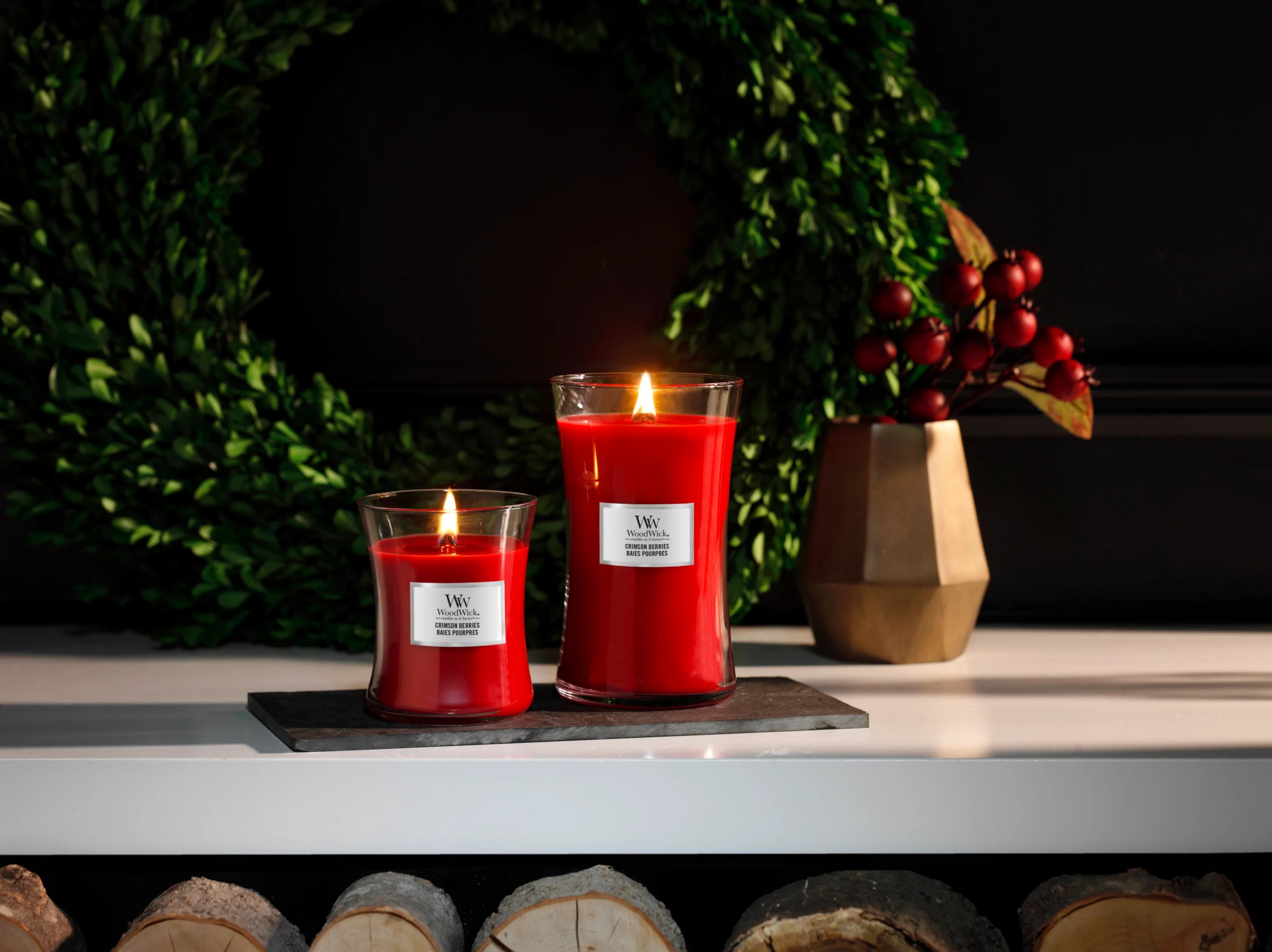 WoodWick - Crimson Berries Large Geurkaars
