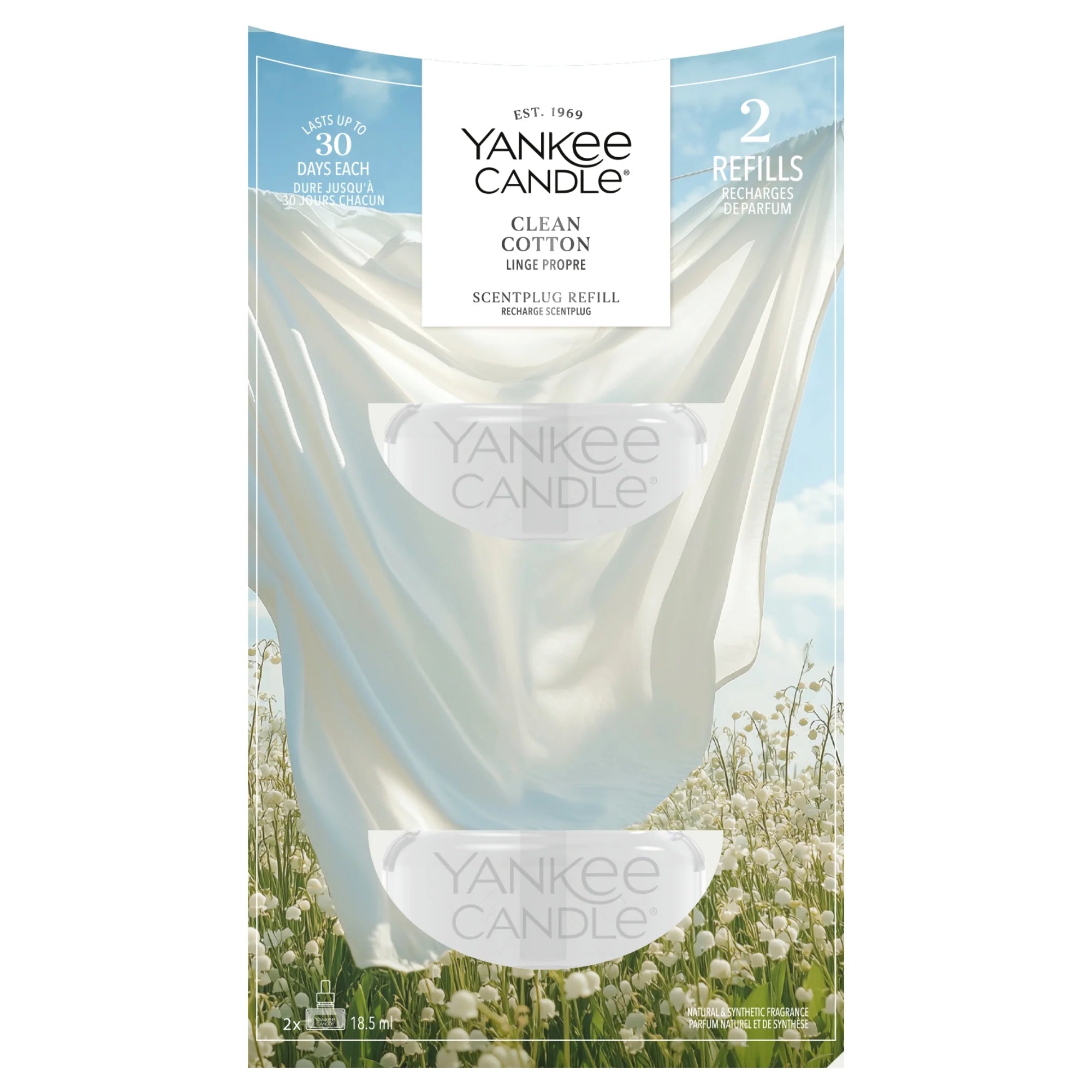 Yankee Candle - Clean Cotton - Elektrische Diffuser Navulling