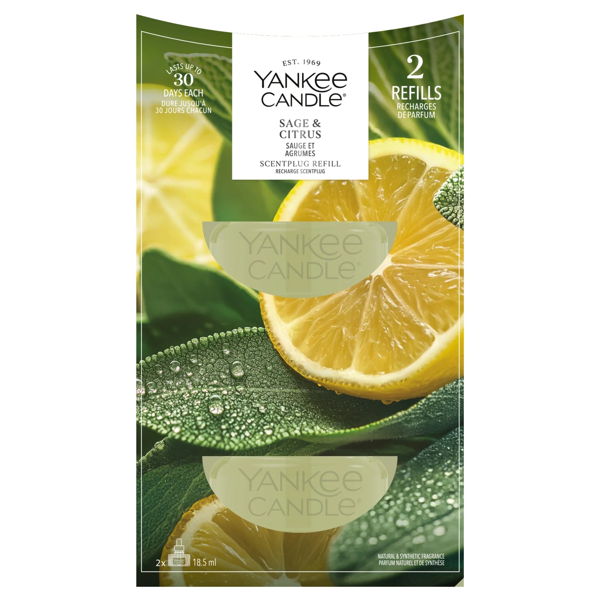 Yankee Candle - Sage & Citrus - Elektrische Diffuser Navulling