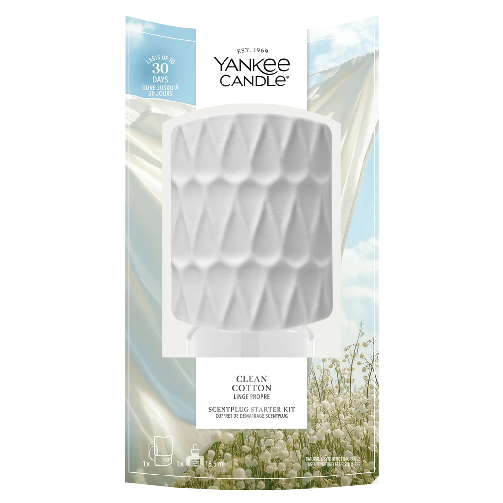 Yankee Candle - Clean Cotton - Elektrische Diffuser Starter Kit