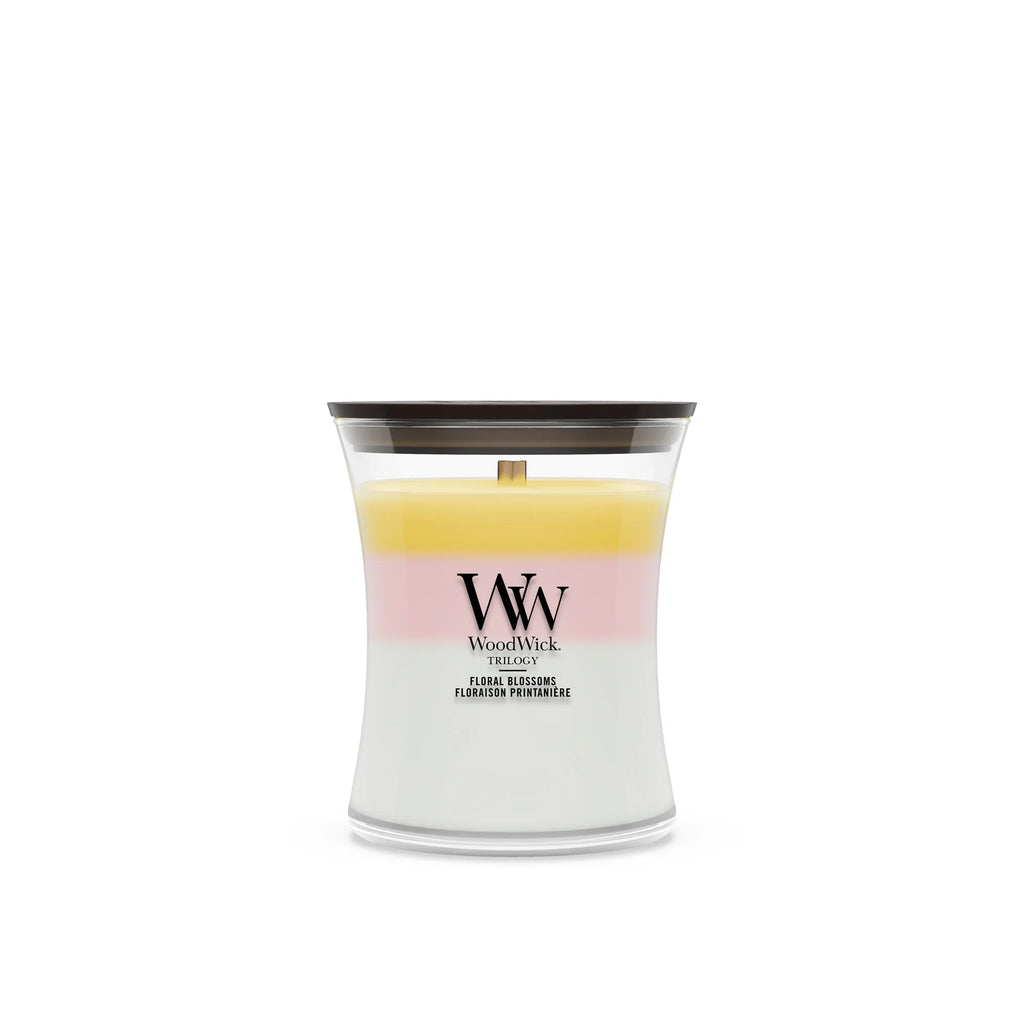 WoodWick - Trilogy Floral Blossoms - Medium Geurkaars