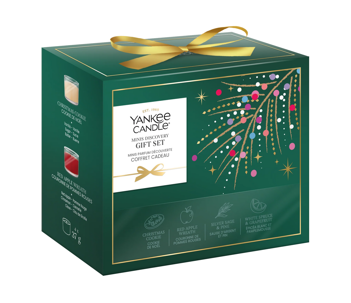 Yankee Candle - Gifted Moments - 4 Votives Remplis - Coffret Cadeau de Noël