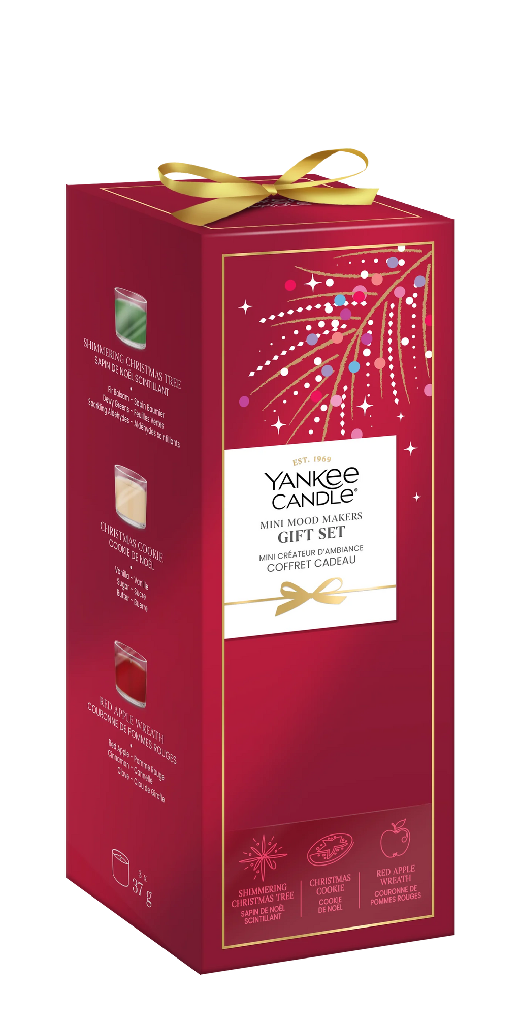 Yankee Candle - Gifted Moments - Lot de 3 Votives Remplies - Coffret Cadeau de Noël