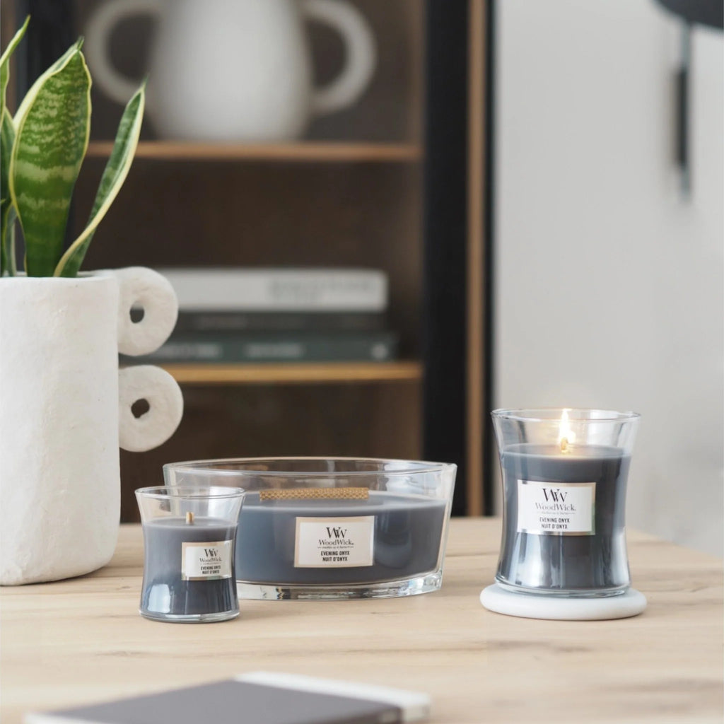WoodWick - Evening Onyx Medium Geurkaars