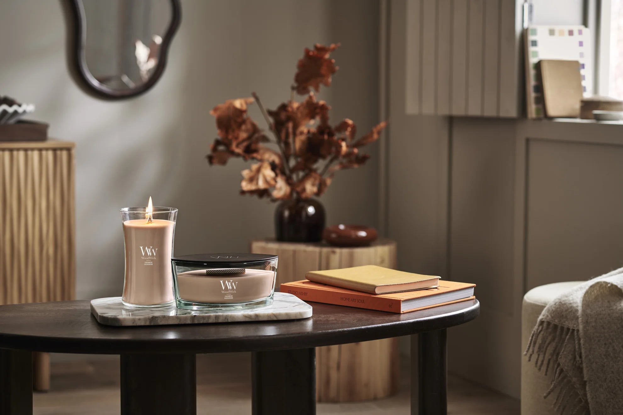 WoodWick - Cashmere - Bougie parfumée Ellipse