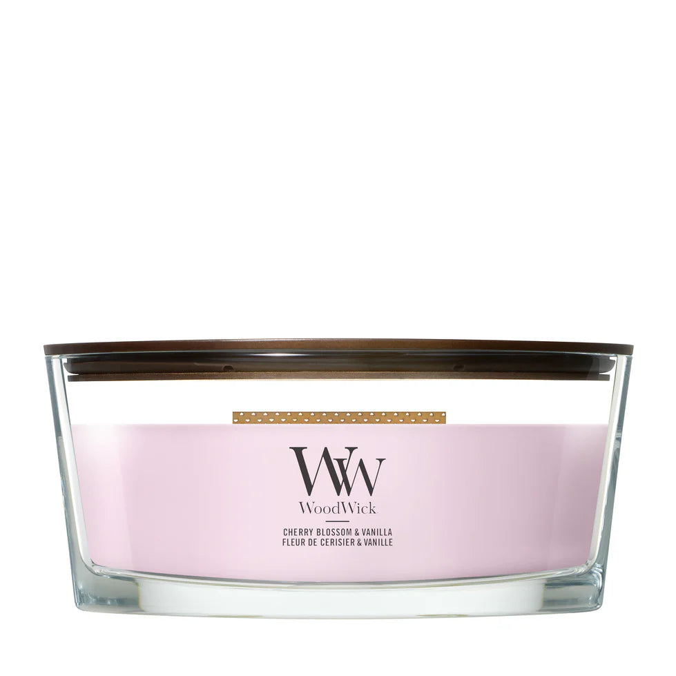 WoodWick - Cherry Blossom & Vanilla - Ellipse Geurkaars