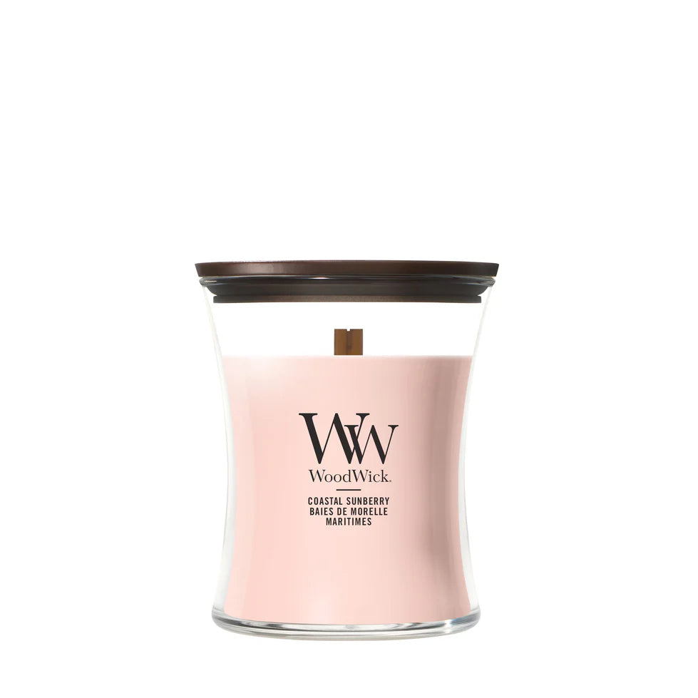 WoodWick - Coastal Sunberry - Medium Geurkaars