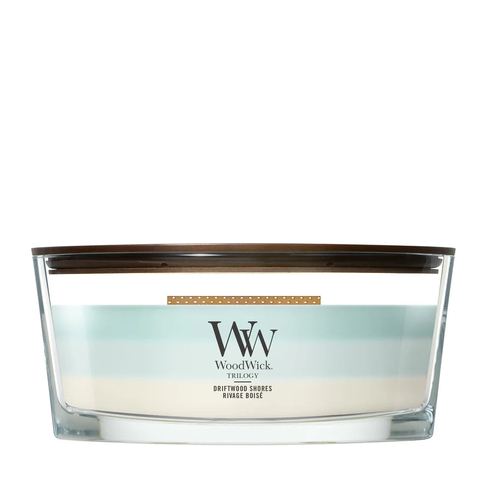 WoodWick - Trilogy Driftwood Shores - Ellipse Geurkaars