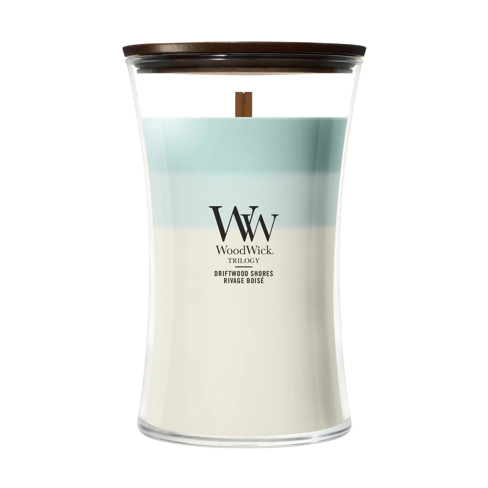 WoodWick - Trilogy Driftwood Shores - Large Geurkaars