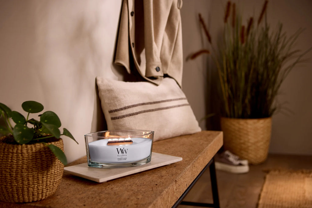 WoodWick - Lavender & Cedar - Ellipse Geurkaars