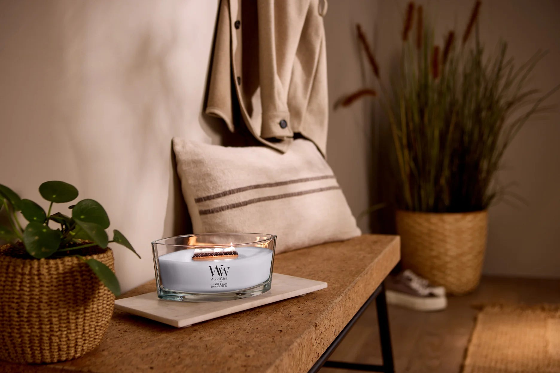 WoodWick - Lavender & Cedar - Ellipse Geurkaars